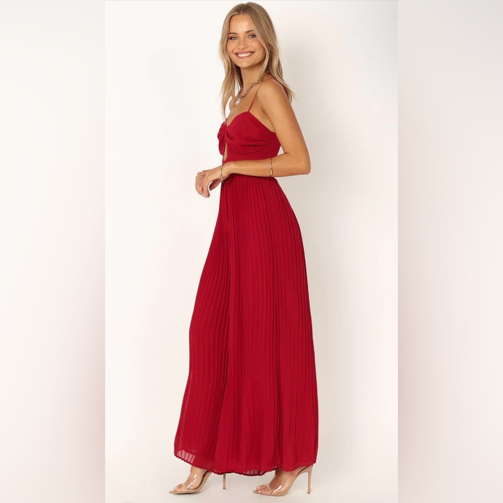 Petal & Pup Red Pleated Jumpsuit - Picture 5 of 12